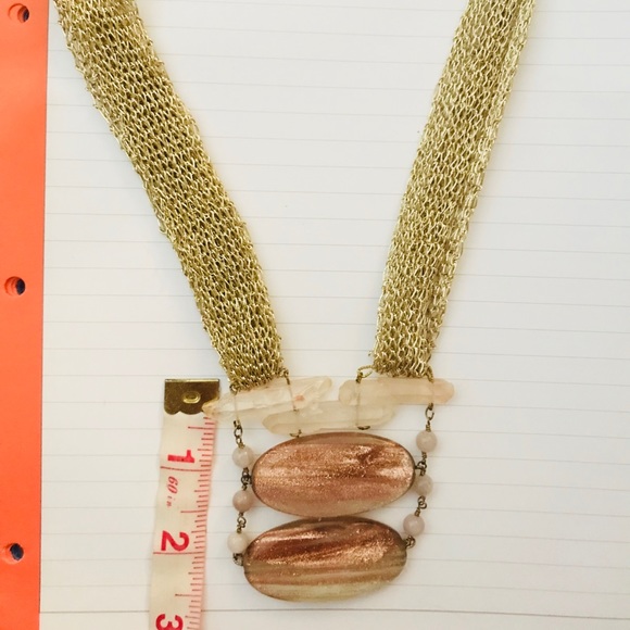 Mesh Stone Necklace Anthropologie - NWOT - Picture 2 of 3